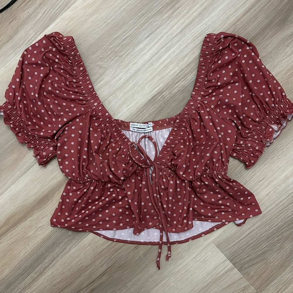 Urban Outfitters Floral Front Tie Top
